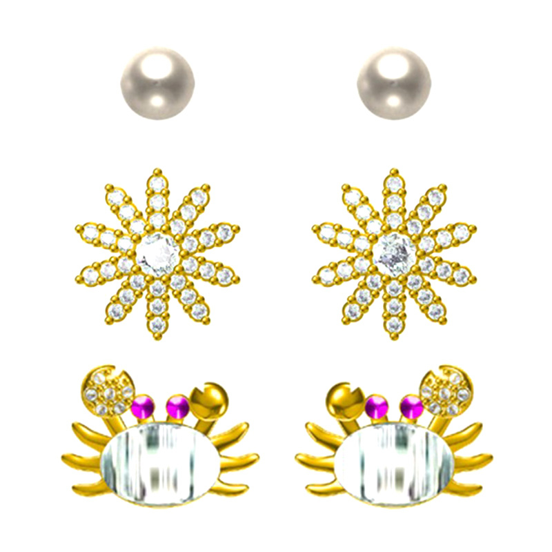 Mehrteiliges Set Zirkon-Krabbenohrringe2,52-3,00 $