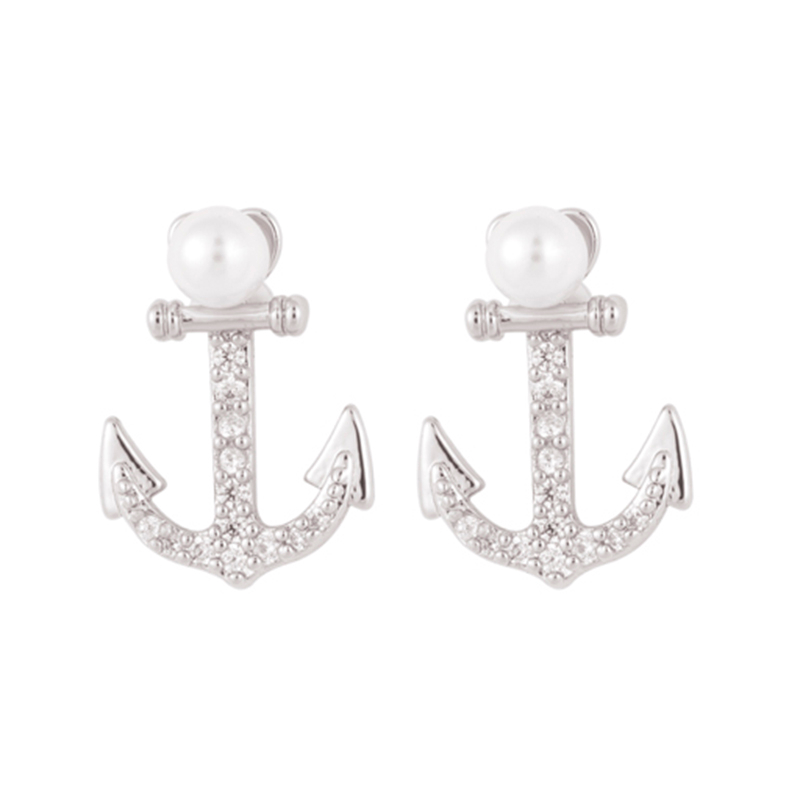 Ankerförmige Ohrringe mit Perlendekor 0,94–1,44 $