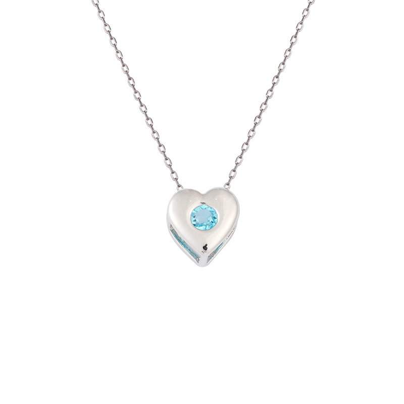 Blaue Strass-Charm-Halskette