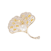 Ginkgoblatt-Brosche, mehrfarbiger Stein, 3,4–3,9 $