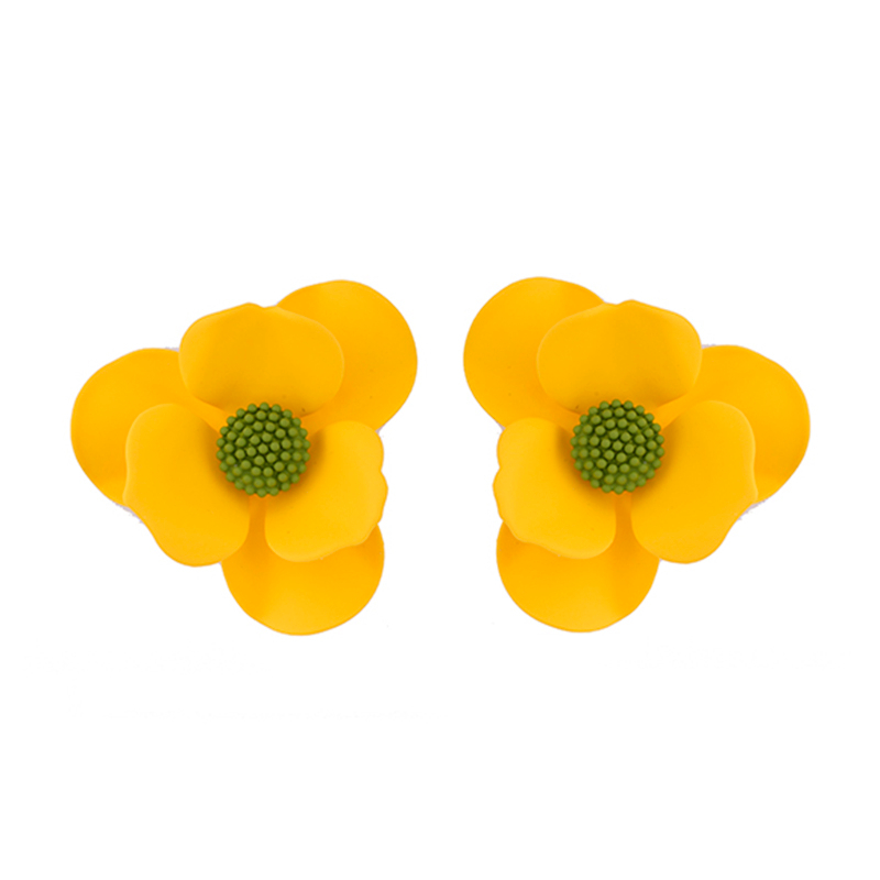  Vorrätige Emaille-Blumen-Ohrringe