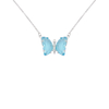 Blaue Strass-Schmetterlings-Charm-Halskette