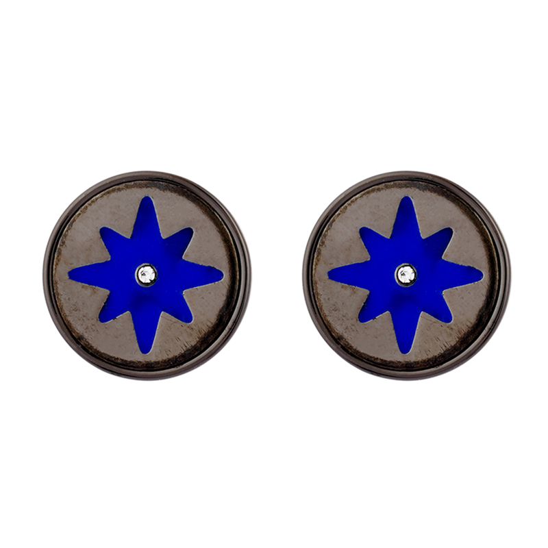 DIY Blue Star Ohrstecker auf Lager E0043-2