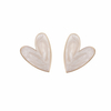Herzförmige Emaille-Ohrringe 