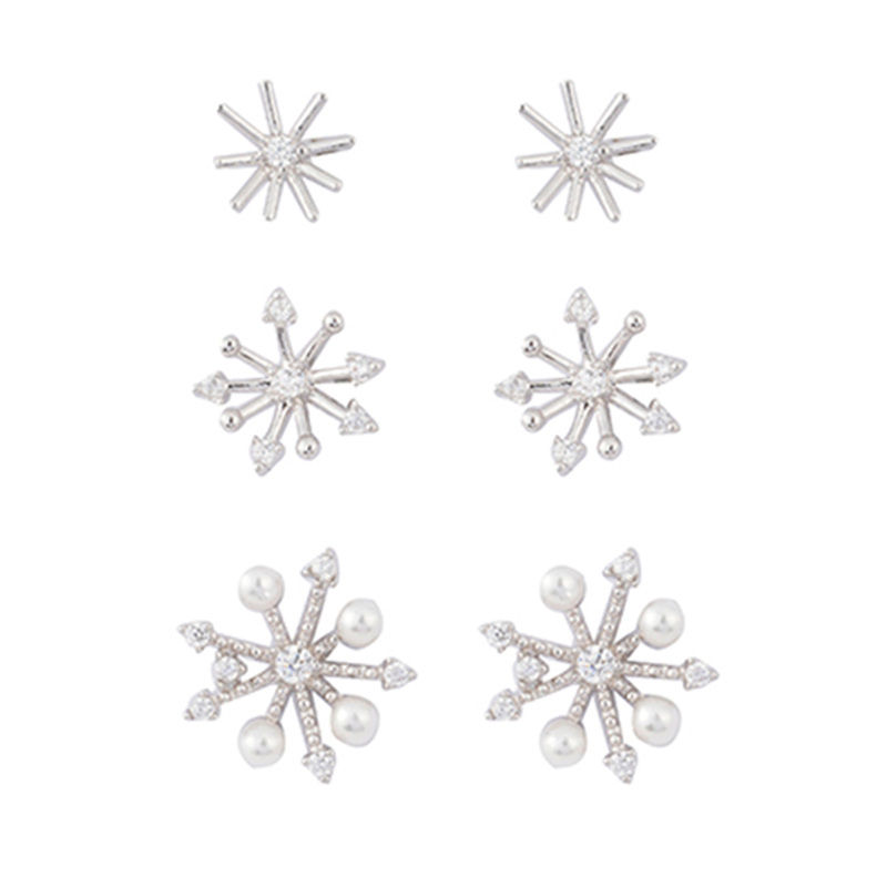 Mehrteiliges Set Schnee-Cz-Ohrringe1,97–2,4 $