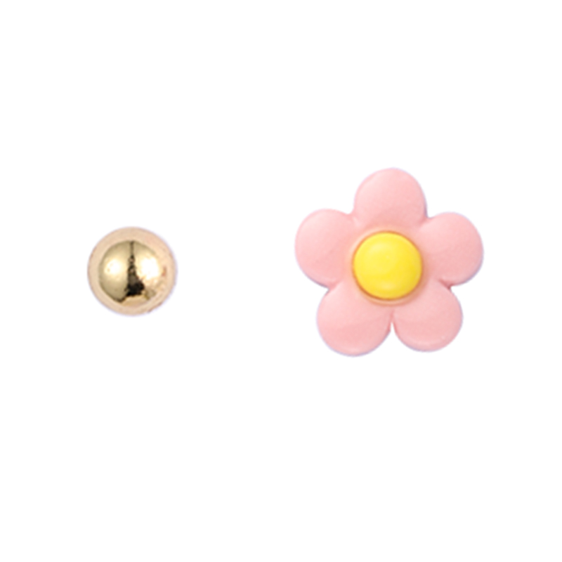 Mini-Ohrringe mit schönen Blumen, mehrfarbig, 0,5–1,0 $
