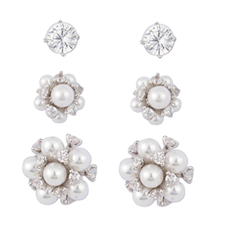 Mehrteiliges Set Perlenblumen-Ohrringe2,07–2,5 $