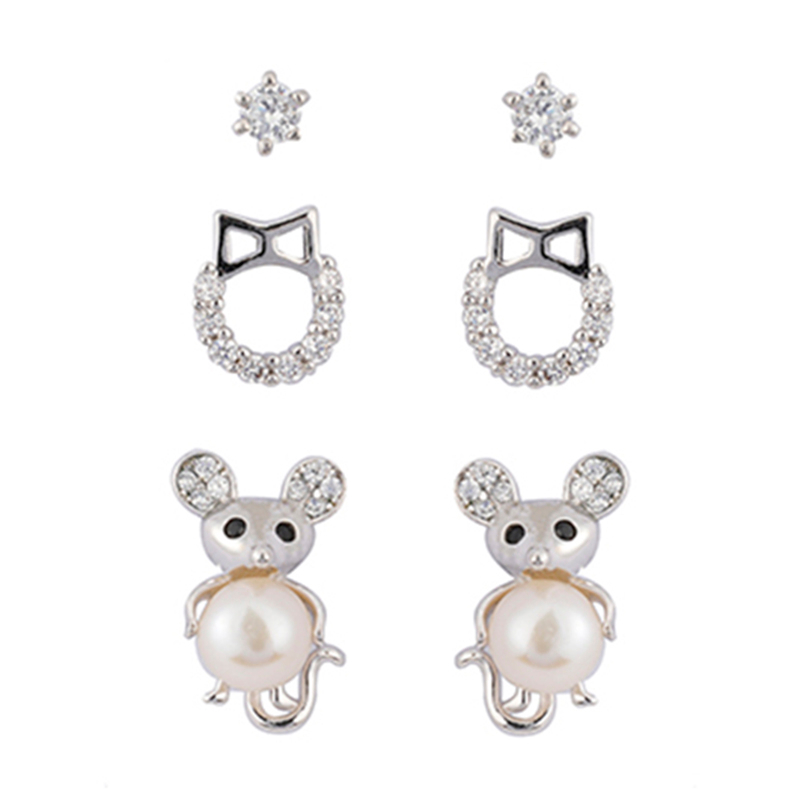 Mehrteiliges Set Perlen-Maus-Ohrringe2,4–2,9 $