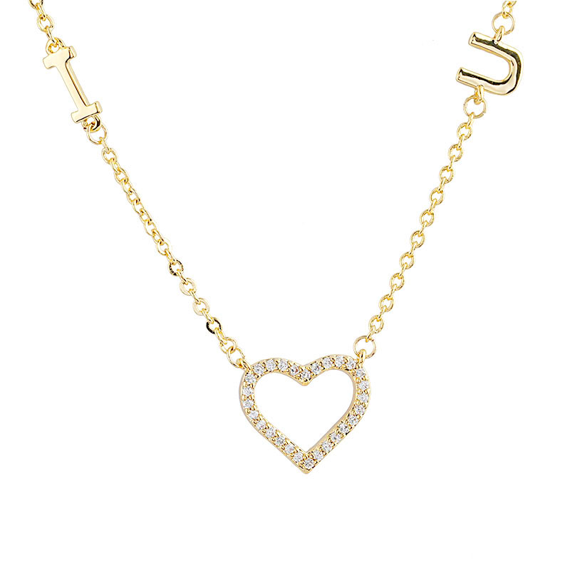 „Ich liebe dich“-Zirkonia-Halskette