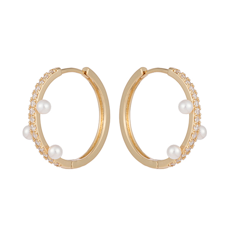Perlen-Zirkonia-Hop-Ohrringe im Großhandel für 1,5–2,0 $