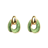Grüne emaillierte Ohrringe 