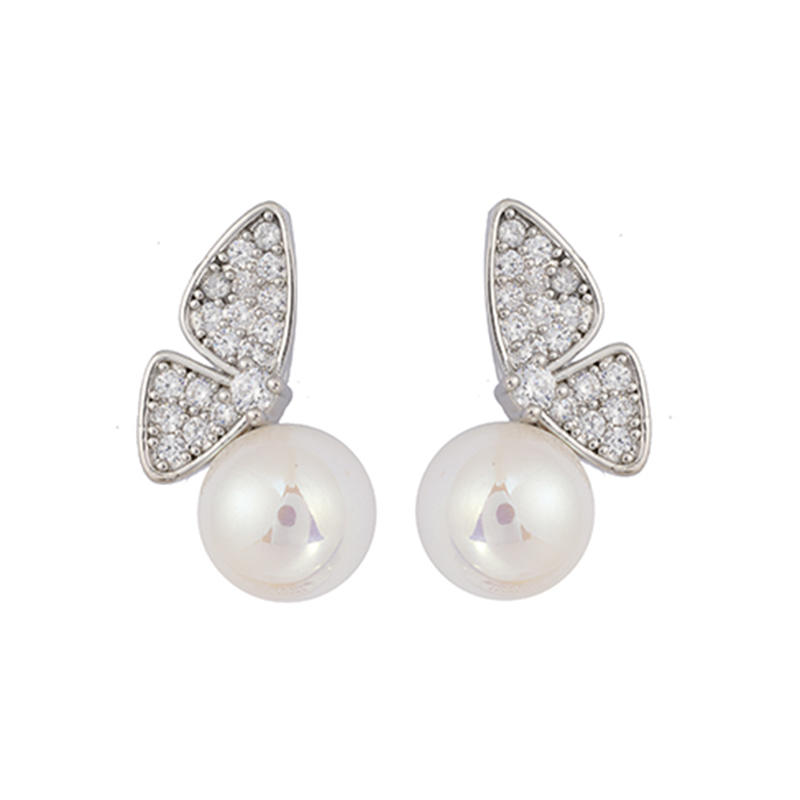 Ohrringe mit Schmetterling und Perle, verhandelbar zwischen 1,46 und 1,86 $